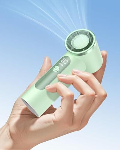 AGEYOU Portable Handheld Fan,4000mAh Rechargeable Turbo Personal Mini Fan,Pocket Design for Travel,Concerts,Sports Games,Camping,Hiking,Best Gifts for Women in Summer - Image 1