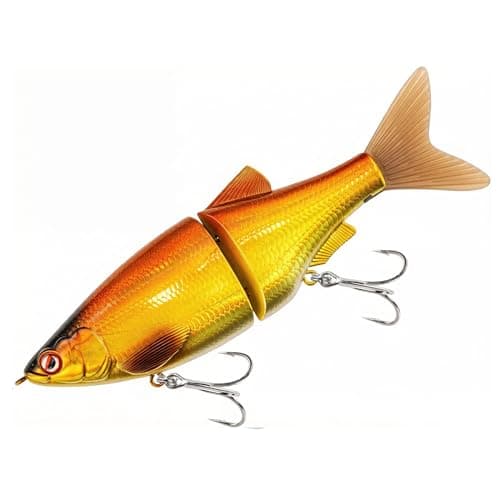 LITTMA Shiner Glide 130 Glide Baits, Slow Sinking Subtle S-Curve Action Jointed Swimbait - Midwest, South Lakes, Rivers, Freshwater Lure for Bass, Trout, Pike - Image 1