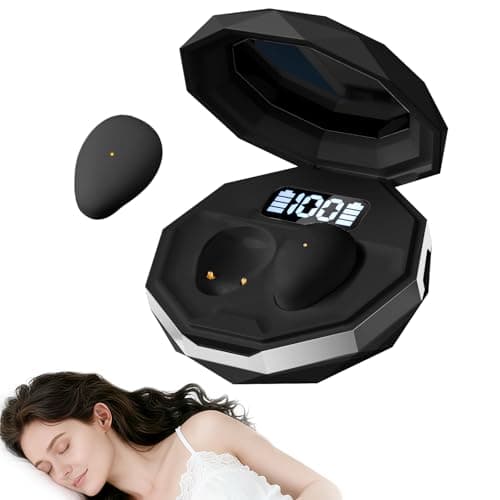 sunvito Sleep Earbuds for Side Sleepers, Mini Invisible Wireless Bluetooth 5.4 Micro Sleep Headphones, Hidden Earbuds with LED Screen for Small Ears Sleeping Working, Exercise, Hiking(Black) - Image 1