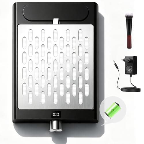 AIKYA Professional Nail Dust Collector - 4000RPM Powerful Vacuum with 10 Speed Settings, Quiet Cordless Extractor for Acrylic Nails, Salon & Home Use-Black - Image 1