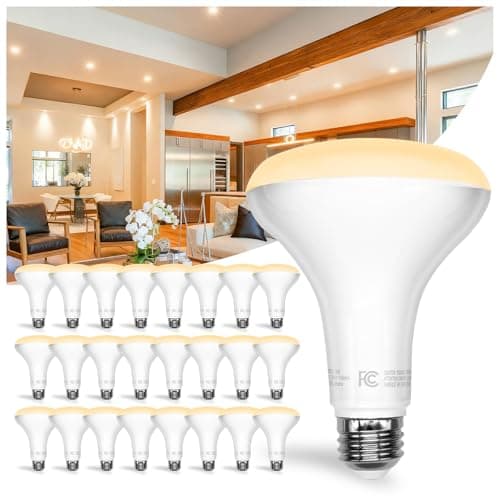 DAYBETTER BR30 Recessed Light Bulbs Equivelent 65W Dimmable Warm White 2700K, 24Pack BR30 Indoor Flood Light Bulbs 9W 120V, E26 Base for Kitchen Bathroom - Image 1