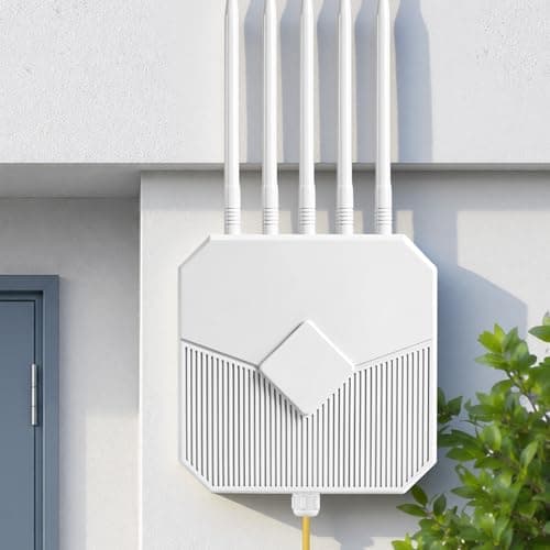 Outdoor WiFi 6 Extender, 2026 AX3000 Long Range Outdoor WiFi Extender Signal Booster, IP67 Weatherproof Outdoor Wireless Access Point with PoE, Gigabit Ports for Garage, Farm, Yard, RV, Dock,Starlink