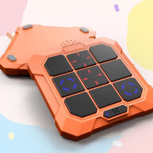 VDPDO Tic Tac Toe Game, 6-in-1 Electronic Tic Tac Toe with Mute & Rechargeable - Handheld Travel Board Game for Kids Ages 4+, Adults, Family - Educational Learning Toy for Boys Girls, Orange - Thumbnail 4