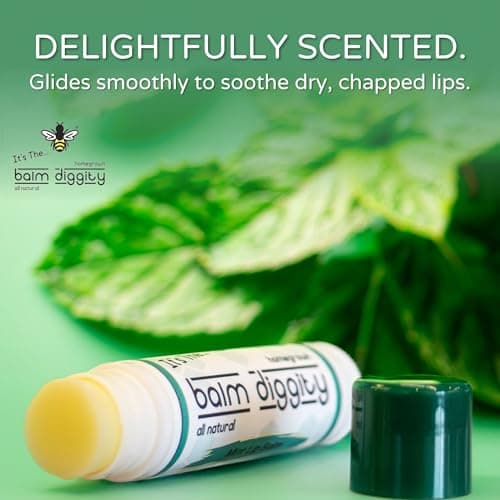It's The Balm Diggity Mint Lip Balm - Natural Clean Beeswax Lip Balm with Coconut Oil, Jojoba Oil and Shea Butter - Fresh Mint Aroma with Smooth Application for Daily Moisture - 2 Pack - Thumbnail 6