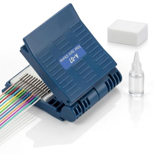CHKAFEISTAR Fiber Optic Wiping Clip Multi-Core Fiber Cleaner, Replaceable Nano Pads, Hand-Safe, No Fiber Breakage, 99% Stain Removal