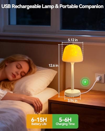 Rechargeable Shower Lamp Waterproof for Inside Shower-Bathroom Lamp Color Changing Ocean Wave Projector Light Water Proof,Shower Lighting Led Water Ripple Lights Ocean Lamps Bath Tub Relaxing - Thumbnail 5