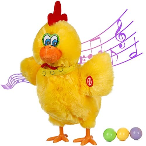 dgdgcool Easter Toys Egg Laying Chicken Toy Electric Chicken Stuffed Animal Dancing Stuffed Plush Toy with Music - Image 1