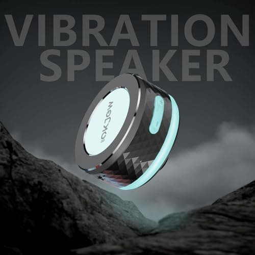 Okjew Bone Conduction Bluetooth Speaker with Colorful LED Breathing Lights, Portable Surface-Vibration Speaker, 360° Surround Sound for Home, Outdoor & Party - Thumbnail 4