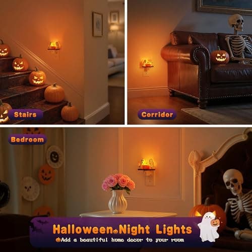 JandCase Halloween Night Light, Amber Night Lights Plug into Wall - Thumbnail 6