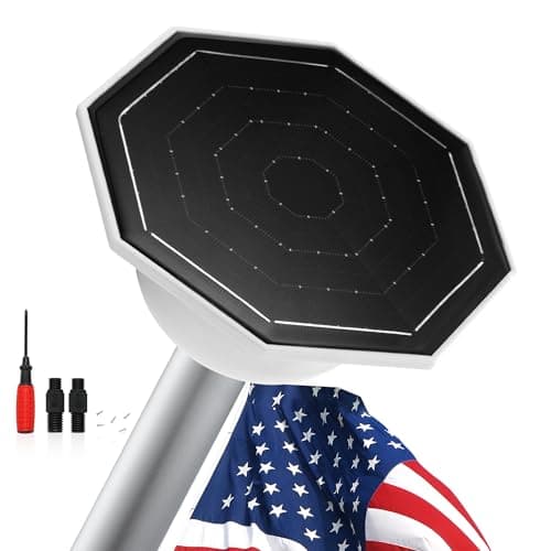 Aurolit Flag Pole Light Solar Powered, 1400 Lumen 168 LED Flagpole Solar Light for 15-30 Ft Flagpoles, 2-in-1 Flag Pole Toppers Outdoor, Up to 15 Hour Dusk to Dawn Auto On/Off, IP65 Waterproof - Thumbnail 2