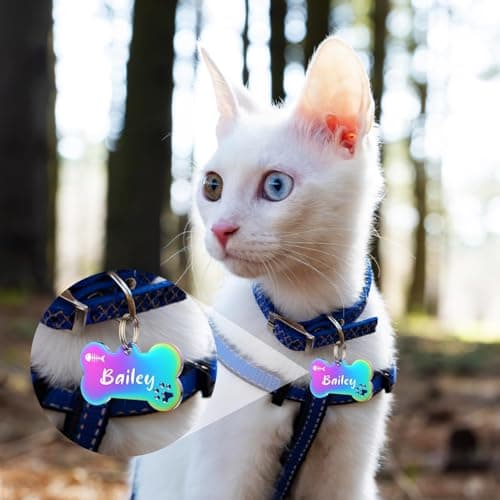 Dog Tags Personalized for Pets - YEHANTI Personalized Dog Tags with Lovely Icons, Durable Stainless Steel Pet ID Tags for Small Large Dogs Cats, Custom Dog Name Tags Engraved on Both Sides (Bone) - Thumbnail 5