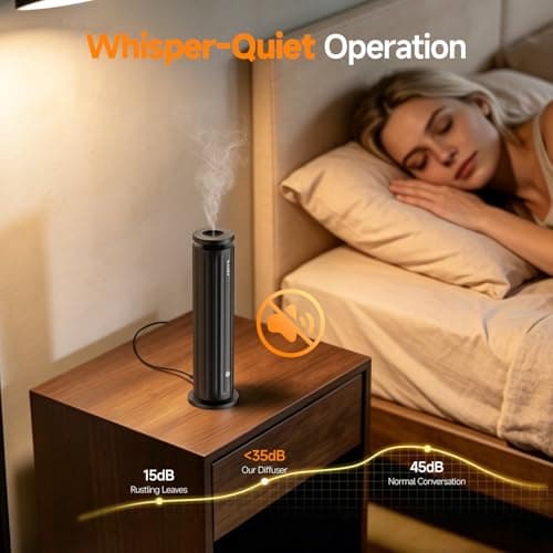 FEPPO Waterless Diffuser – Diffuser for Home, Hotel, Office | Essential Oil Diffuser Starter Kit with 5×20mL Hotel Scent Oils, 6 Scent Levels, 4 Timer Modes, Quiet Diffuser, 1000+ Sq Ft - Thumbnail 6