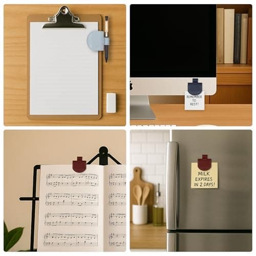 SESENSE Magnetic Pen Holder for Notebook - 3 Pcs Leather Magnetic Bookmarks Holder for Reading Women, Book Lover Gifts for Bookish, Standard Size - Thumbnail 5