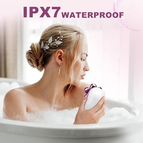 Electric Razors for Women Legs: 120 Minutes Long Time Use Rechargeable Electric Shaver for Women - IPX7 Waterproof Wet Dry Dual Purpose Hair Remover - Trimmer for Lady Face Public - Thumbnail 5