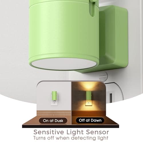 Briignite Night Lights Plug into Wall, Modern LED Night Light Plug in, Dusk to Dawn Sensor, Soft White 3000K, 0-100LM Adjustable Brightness, Dimmable NightLight for Hallway, Bedroom, Stairway, 2 Pack - Thumbnail 3