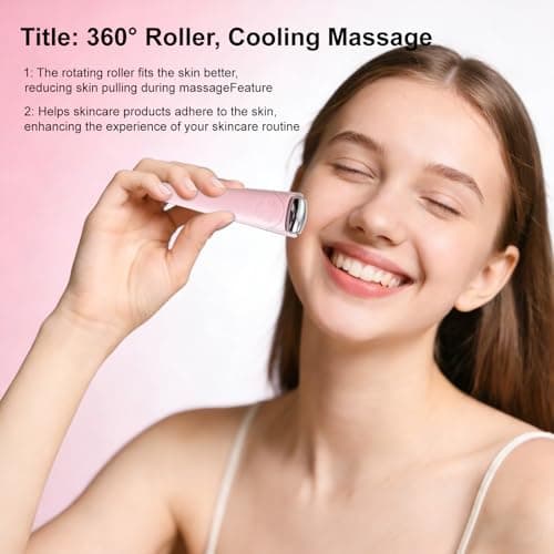 VISDOLL Mini Stainless Steel Ice Facial Roller Face & Under Eye Roller, Travel Size Cooling Facial Tool, for Under Eye Areas that Feel Puffy Or Have A Tired, Dark Look, Skincare Product Scoop - Thumbnail 3
