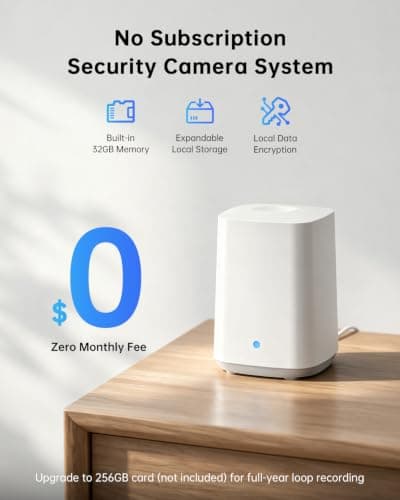 ELYSOO 4K Security Cameras Wireless Outdoor, No Subscription, Solar Camera for Home Security System, Encrypted Local Storage, 360° PTZ with Auto Tracking, Color Night Vision, 4-Cam Kit - Thumbnail 2