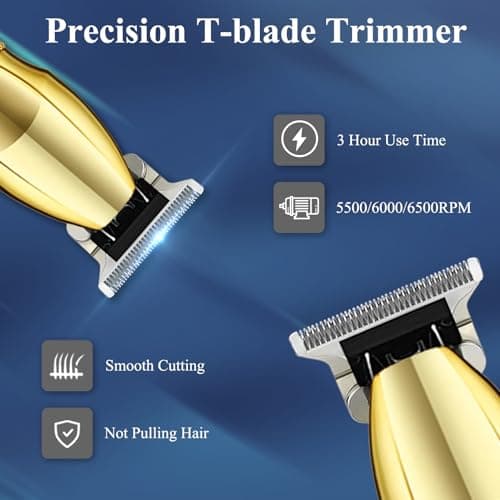Hair Clippers for Men Professional, Cordless Beard Trimmer, 3 in 1 Clippers and Trimmers and Electric Razor Shaver Set with Bag, Mens Hair Clippers for Hair Cutting, Family, Barber - Thumbnail 3