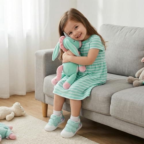 noorkiz Toddler Shoes Girls Wide Toe Box Baby Barefoot Shoe Mid-Top Baby First Walker Sneakers with Hook-and-Loop Zero Drop Non Slip Lightweight Easy On Off Outdoor Green 5 Toddler - Thumbnail 2