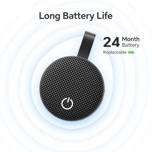 Air Tracker Tags-2 Pack, Bluetooth Tracker Works with Apple Find My (iOS Only), Smart Tag with Keychain, Item Finder for Luggage/Key/Suitcase/Pets/Wallet, Replaceable Battery (Dark Gray) - Thumbnail 6