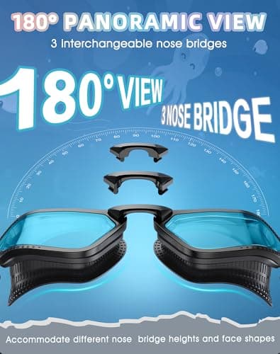 Greatever Sleek Swim Goggles Unisex-Adult, UV400 Protection Swimming Goggles, HD Wide View Goggles, Anti Fog No Leakage - Thumbnail 4