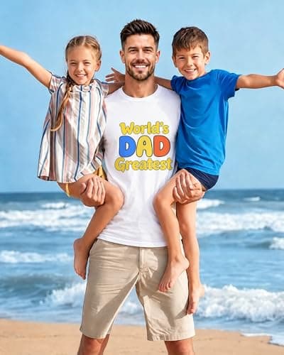 YTD Dad Graphic T Shirt for Men, Worlds Greatest Dad Shirt, Cotton Relaxed Fit Casual Gift Tee - Thumbnail 5