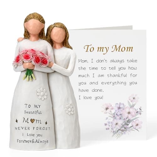 Veroola Gifts for Mom, Mother and Daughter Handmade Painted Sculpture Statue Figurines, Mom's Birthday, Mothers Day, Christmas, Mom Gifts Mom Presents Ideas from Daughter. - Thumbnail 2