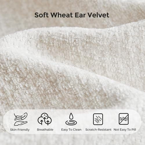 Ayovoch 90.6" Sectional Boneless Couches, Modern L-Shape Cloud Couch with Chaise, Memory Foam Modular Sectional Sofas for Living Room, Sofa in A Box, No Assembly Required (Beige, Left Facing Chaise) - Thumbnail 4