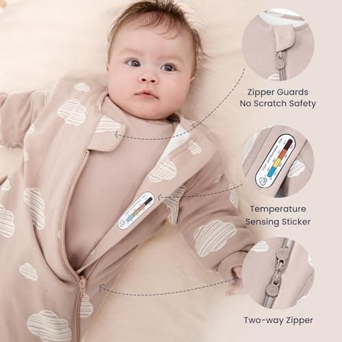 kaiya baby Unisex Sleeping Bag for Babies and Toddlers 1.0 Tog Sleep Sack 18-36 Months, Baby Sleep Sack, Newborn Sleep Sack, Wearable Blanket Baby, One Piece with Sleeves, Gifts for Baby, Pink - Thumbnail 4
