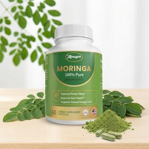 MPRAYAN Moringa Capsules 800mg Pure Moringa Oleifera Leaf Powder Antioxidant Nutritional Supplement for Natural Energy & Immune Support Vegan, Non-GMO Superfood 60 Capsules - Thumbnail 6