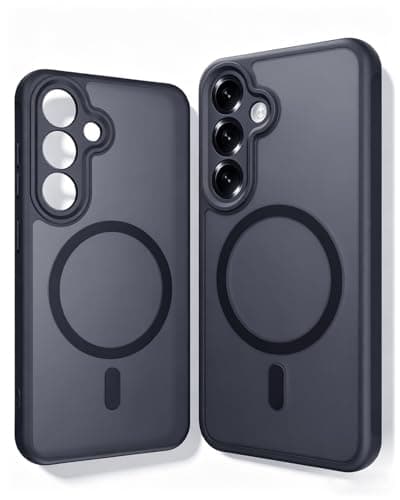 K KAMERIO Magnetic Case Designed for Samsung Galaxy A57 Case, TOP Military-Grade Protection Shockproof with Velvet Touch, Built-in MagSafe, Matte Anti-Fingerprint Cover, Slim Non-Slip TPU Frame, Black