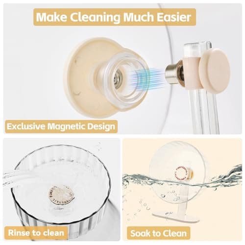 FunstersTail Super Silent Hamster Wheel 10.4 Inch, Magnetic Large Rat Wheel for Chinchilla, Gerbil, Guinea Pig, Cat, Mouse, Sugar Glider and Dwarf, Syrian Hamster Accessories (Cream White) - Thumbnail 4