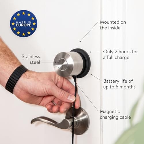 Nuki Smart Lock & Keypad 2, Keyless Door System with Auto-Lock, Fingerprint and Code Access, App Control, Easy Setup, Compatible with Alexa, Google, for Secure and Easy Home Entry - Thumbnail 6