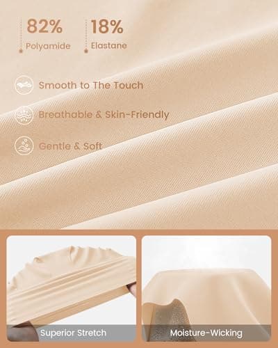 Cevapro Seamless Underwear for Women, High Waisted Women's Panties with Wave Edge No Show Full Coverage Ladies Briefs 6 Pack - Thumbnail 3