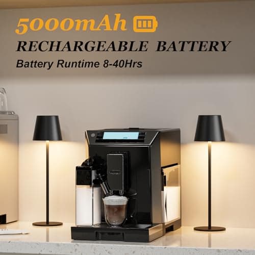 Kakanuo Cordless Table Lamp Rechargeable Black - KK 2 Pack 5000mAH Battery Operated Lamp for Counter, 3 Color Stepless Dimming Wireless Lamp for Dining Kitchen, Outdoor Patio, Touch Control - Thumbnail 3