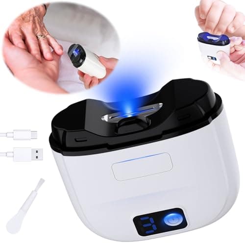 Bstsilver Electric Nail Clipper & Polisher w/Light, Automatic Fingernail Kids Trimmer w/Clip Storage, Rechargeable Filer Adjustable 3 Mode, 2 in 1 Manicure Care File Cutter for Caregiver Women Men - Image 1