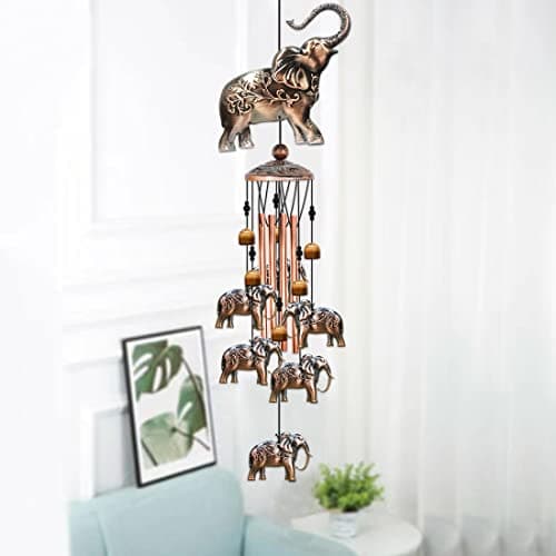 Wind Chimes for Outside,Elephant Gifts for Women, Elephants Decor,Birthday Gift for Mom Grandma, Windchimes Clearance Outdoor,Garden Patio Yard Decorations - Thumbnail 4