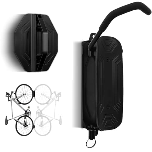 VuvuVoda Heavy Duty Bike Wall Mount, Swivel Space-Saving Bike Rack for Garage, Sturdy Bike Hangers Holds Up to 66lbs, Vertical Bicycle Storage Rack, Easy to Install - Image 1