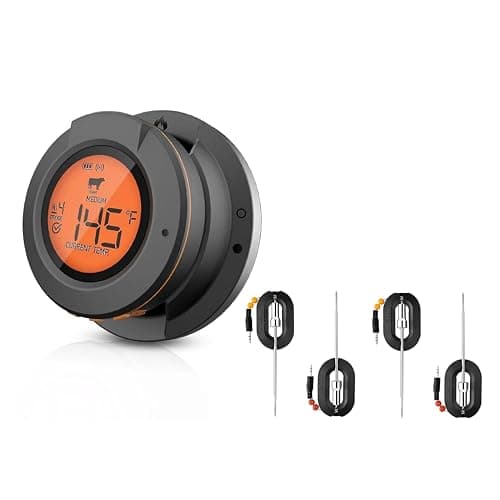 Acesidn Smart Pro Bluetooth BBQ Meat Thermometer for Grilling-Out Side Wireless Meat Temperature Monitor for Smoker-Waterproof- Includes 4 Meat Probes-Compitable for Kamado,Big Green Egg - Image 1
