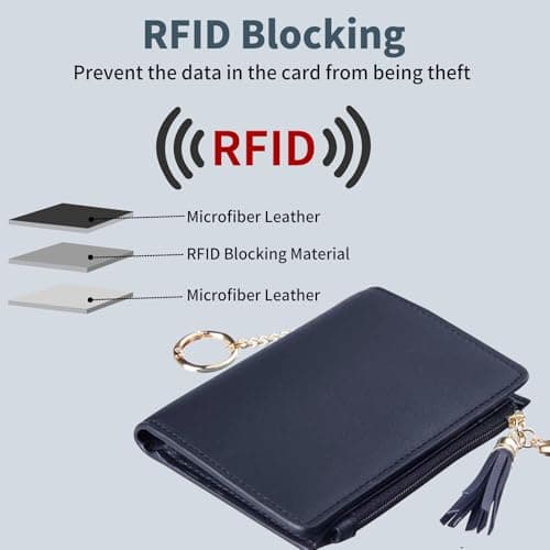 Gostwo Small Wallets for Women, Stylish Womens Wallet with ID Window, Zippered Coin Pocket and Tassel. Cute RFID Wallet for Women, ideal for Teen Girls, Commuters, and Women for Daily Use - Thumbnail 2