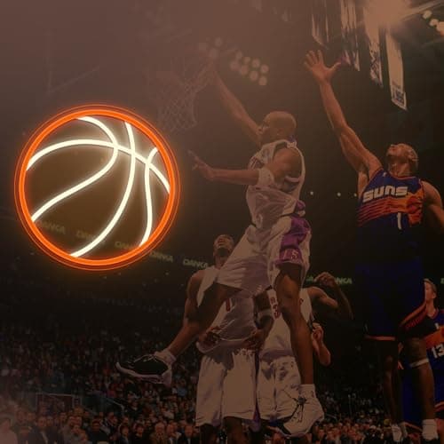 Basketball Neon Sign, 11.02×11.02 Inch LED Neon Light for Wall Decor, USB Powered Dimmable Sports Decor for Living Room Bedroom Game Room（Warm White & Orange） - Thumbnail 3
