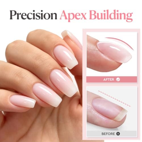 AZUREBEAUTY Builder Gel for Nails, 18ml 7-in-1 Nude Pink Builder Gel,Beginner Friendly, 30-Day Nail Strengthener Extension Glue, For Home Salon DIY & Gifts - Thumbnail 2