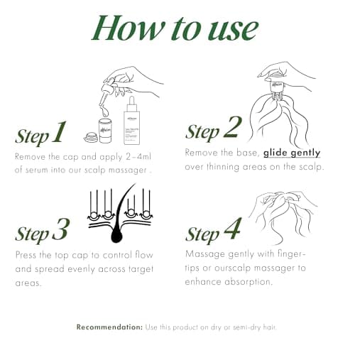 ALFHEIM Saw Palmetto Scalp Serum for Boost Follicle - Infused With Caffeine, Biotin for Thicker Hair - Balance Scalp, Rejuvenate Hair Follicles ＆ Improve Hair Density - 1.69 fl oz + Serum Applicator - Thumbnail 6