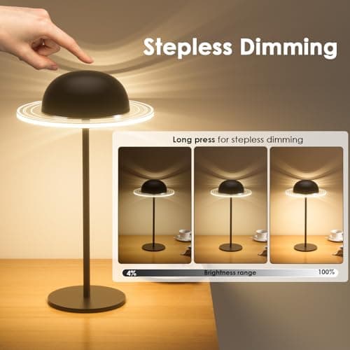KIBTOY Cordless Table Lamps, Rechargeable Battery Operated Lamps, Touch & Remote Control, 3 CCT & RGB Colors Dimmable,Portable Small Lamp for Bedsides,Kids,Dining Room,Living Room 2Pack - Thumbnail 2