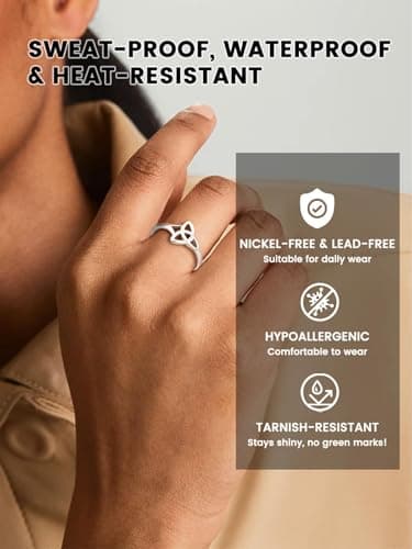 Bestyle 925 Sterling Silver Irish Celtic Knot Heart Ring Promise Ring for Her, Delicate Irish Wedding Band Ring Infinity Love Eternity Ring for Wift, Size 4 - Thumbnail 3