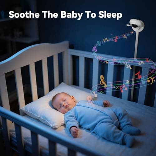 Smart AI Baby Monitor,1080P Baby Room Camera, APP,AI Detection,Cry Monitor,Lullabies,Night Vision,VOX,Two-Way Audio,Cloud & SD Card Storage,Wall Mount,Temperature Sensor,Support Smart Watch - Thumbnail 5