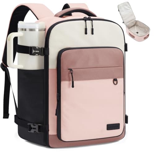 LOVEVOOK Travel Backpack for Women & Men, 40L Large Airline Approved Carry on Backpack for Travel, TSA Personal Item Travel Bag with 3 Packing Cubes, Waterproof Travel Essentials Bag fits 17" Laptop - Image 1
