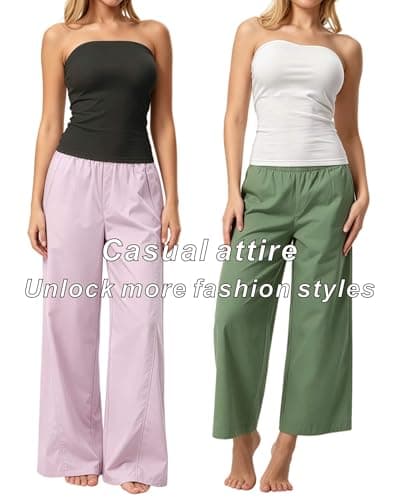 RanZZRan Womens Ribbed Shapewear Long Tube Tops Strapless Bandeau Basic Tops Backless Sleeveless Double Lined Y2K Tank - Thumbnail 6