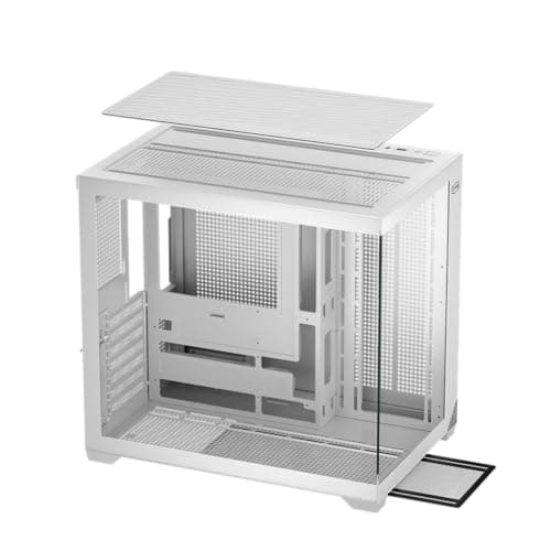 PCCOOLER PC Case ATX Mid Tower, Tempered Glass & Mesh Front, High Airflow, E-ATX/ATX/Micro-ATX/ITX Support, 360mm Radiator Support, Tool-Free Design – White (C3T700 No Fans Included) - Thumbnail 4