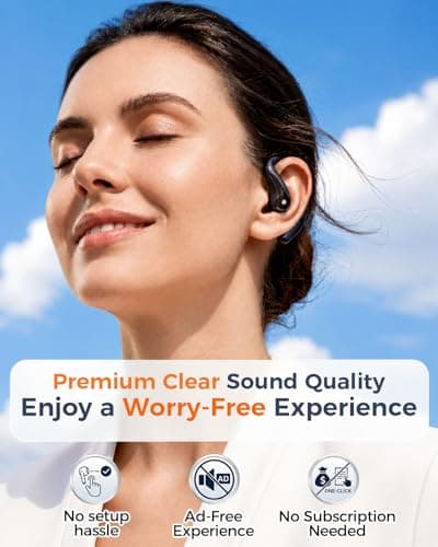 Open Ear Wireless Translation Earbuds with 77 Languages & 62 Accents, 3-in-1 Bluetooth Earbuds with Powerful Clear Sound, No Subscription AI Translator Earbuds,60H Playtime for Travel Business - Thumbnail 2